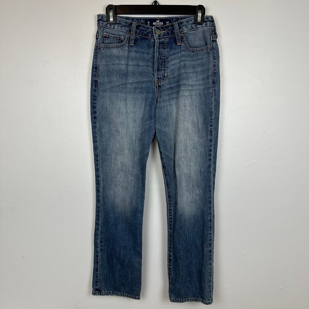 Hollister Womens High Rise Vintage Straight Leg Medium Wash Jeans 1R, W25 L27